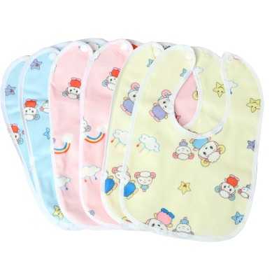 MW PRINTS Baby Fast Dry-Waterproof, Super Soft Daily Use, Elegant and Stylish Button bib(Multicolor)