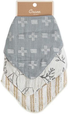 Crane Baby 3pc. Muslin Bib Set - Ezra(Ezra)