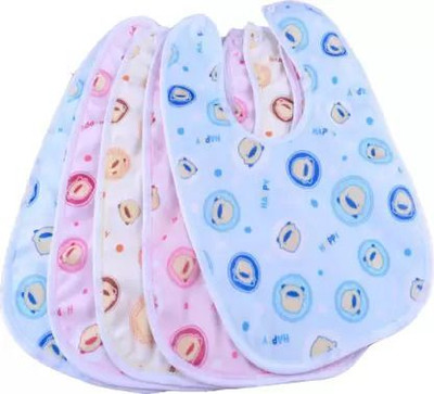 SBTs My New Born Fastdry-Premium Super Soft Cotton Daily Use bibs Pack Of 5(Multicolor)