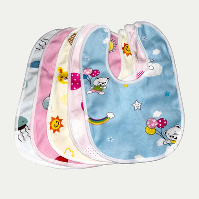 LITTLESTUFF Fastdry-Premium Super Soft Cotton Daily Use bibs(Multicolor)