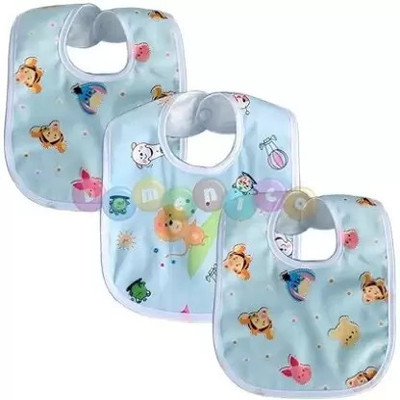 Catcart Baby Button Bibs Apron for Feeding and Drooling Button Double Layered Waterproof(Multicolor)