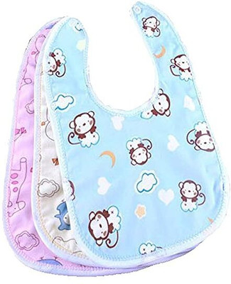 Kwitchy Waterproof Feeding Bibs with Snap Button(Multicolor)