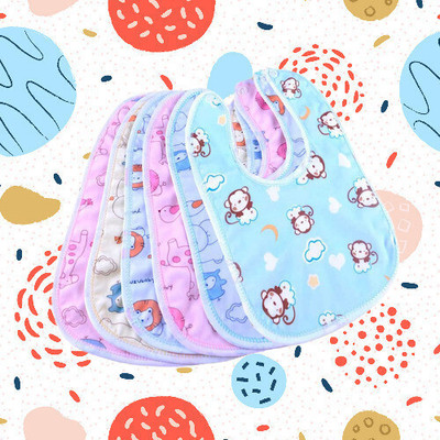 house of common Baby Button Bibs Apron for Waterproof3286(Multicolor)