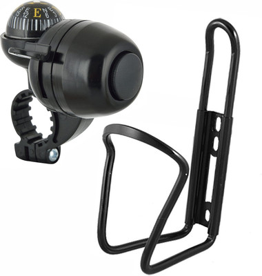 DSTECHBAR Cycle Compass Bell With Water Bottle Holder Bike Navigation Direction (Black) Bicycle Bottle Holder