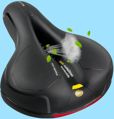 IndiaLot Bicycle Seat, Replacement Wide Saddle Bicycle with Waterproof Memory Foam Saddle Bicycle Brake Disk