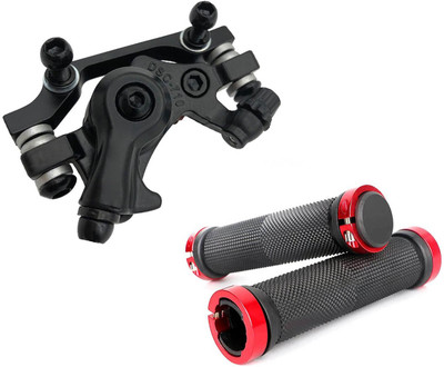 NSV Folding Bicycle Mechanical Disc Brake Front/Rear Calipers Bicycle handle grips Bicycle Brake Disk(180 mm)