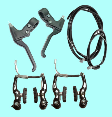 IndiaLot Bicycle Power Break Set (Caliper+Wire+Lever) 00004649 Bicycle Brake Disk