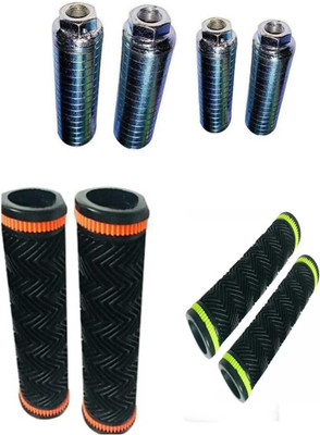 PESKY Bicycle 2 Pair Handle grip 2 Pair foot rest combo Bicycle Brake Disk