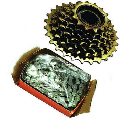 Xezon Bicycle 7 Speed Freewheel 14 -28T With 116 Chain Durable Design Bicycle Brake Disk