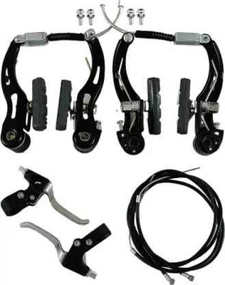 ghg V-Brake Power Brakes Complete Component Set Pack of 3 Bicycle Brake Disk