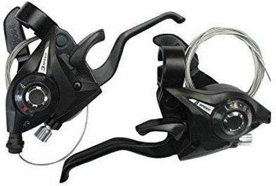 Protos India.Net MTB Bicycle Gear Shifter 3 X 7 21 Speed Cycling Brakes Levers with Shifter Bicycle Brake Disk