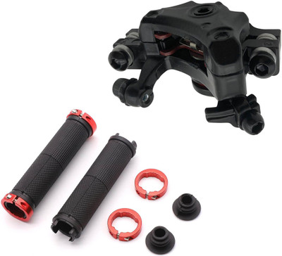 NSV Mechanical Brake Calipers for Disc Brake with Brake Pads Bicycle handle grip Bicycle Brake Disk(180 mm)