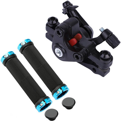 NSV Cycle Rear Disc Brake Machine F180 R160 Mechanical Caliper Bicycle handle grips Bicycle Brake Disk(180 mm)