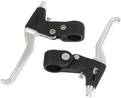 AmazingGadgets Bicycle Left Right Alloy Clutch Brake Lever Pair with Silver-Tone for MTB Bikes Bicycle Brake Disk