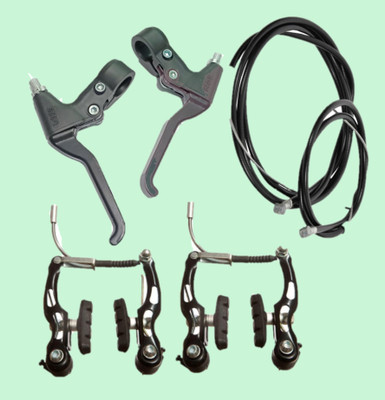 IndiaLot Bicycle Power Break Set (Caliper+Wire+Lever) 00004645 Bicycle Brake Disk