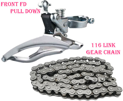 NSV Bicycle Front Derailleur FD Pull Down For Gear Speed Up With 116 Link Gear Chain Bicycle Brake Disk