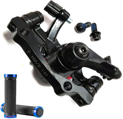 NSV Combo Of Bicycle Front Disc Brake F160/R140 and Handlebar Anti slip Grips Bicycle Brake Disk