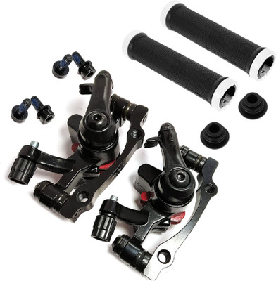 NSV Cycle disc brake Caliper Machine Pack + Bicycle Handle Grip Bicycle Brake Disk