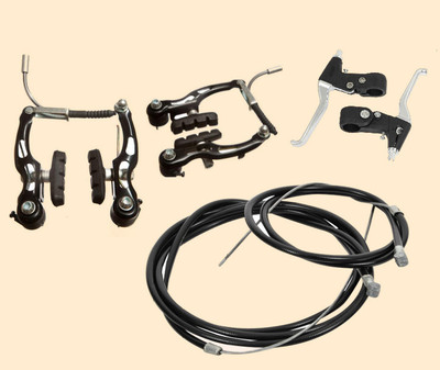 IndiaLot BICYCLE POWER V BREAK+LEVER+WIRE SET 0003 Bicycle Brake Disk