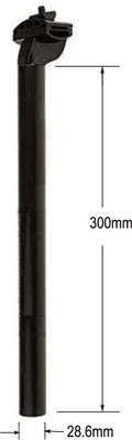 Schrodinger 20063 Bicycle Cycle Saddle Seat Post Adjustable Alloy Dia 28.60mm x Length 300mm Bicycle Brake Disk(28.6 mm)