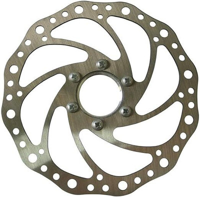 Siano 1 Piece High Strength Bike Brake Disk Plate Flange Type Threaded Disc Brake Disc Bicycle Brake Disk(160 mm)