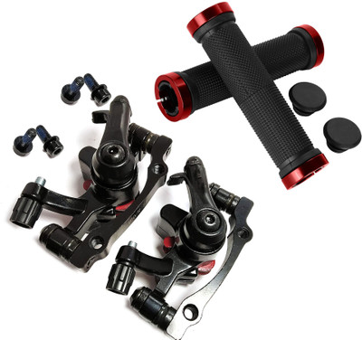 NSV Good Quality Cycle Disc Brake Front/Rear Mechanical Caliper + Cycle Handle Grip Bicycle Brake Disk