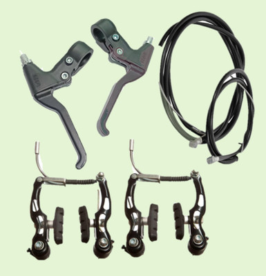 IndiaLot Bicycle Power Break Set (Caliper+Wire+Lever) 00004652 Bicycle Brake Disk