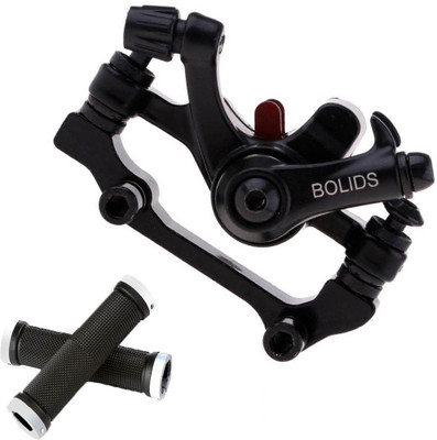 NSV cycle handle Grip and Bicycle Front Mechanical Calipers F160/R140 Disc Brake Bicycle Brake Disk(160 mm)