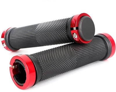 NSV Rubber Hand Grip Comfortable Premium Quality Cycle Lock-on Anti-slip for Bicycle Bicycle Handle Grip(12 cm)