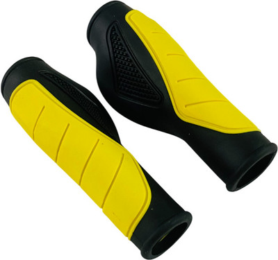 ShreNik Cycle Handle Grip Set Dual Color Non Toxic Soft Rubber Anti-slip MTB/CITY Bicycle Handle Grip(12 cm)