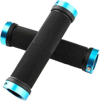 Gymisa Bicycle Grip Cycling Lock-on Anti-Slip Cycle Handle Grips 1pair (Blue) Bicycle Handle Grip(130 mm)