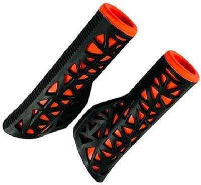 PRAKMO Cycle Handlebar Rod light Weight Bicycle Handlebar with Orange Bicycle Handle Grip(640 mm)