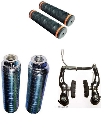 PICA HANDLE GRIP WITH BREAK DISK+FOOT REST Bicycle Handle Grip(11 mm)