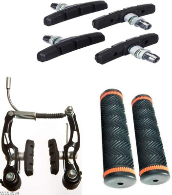 PICA BREAK DISK WITH BREAK SHOE + HANDLE GRIP Bicycle Handle Grip(11 mm)