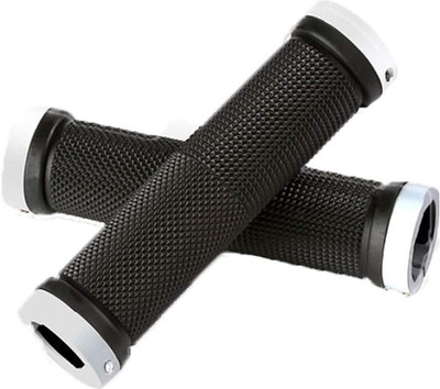 DSTECHBAR Premium Quality Cycling Lock-on Anti-slip Bicycle Handle Grips MTB Cycle (White) Bicycle Handle Grip(12 mm)