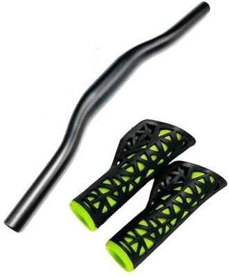 PRAKMO Cycle Handlebar Rod light Weight Bicycle Handlebar with Green Bicycle Handle Grip(640 mm)