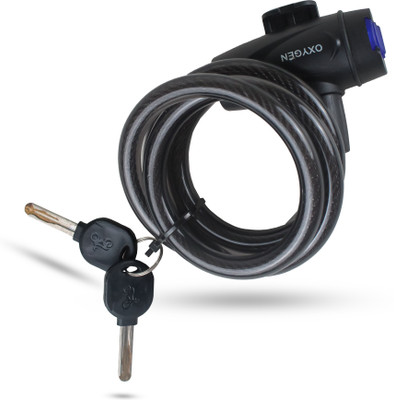 OXYGEN Heavy Duty Cycle Lock – Steel Cable with 2 Keys for Bike, Scooter & More Cycle Lock