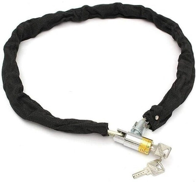 NSV Bicycle bike Lock Anti-Theft Steel Strong Keys Cycle Lock (Black) Cycle Lock