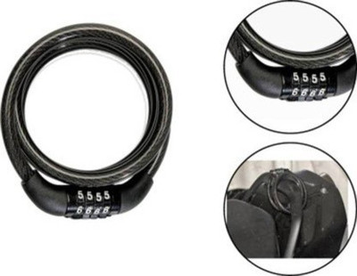Hitman Lock 4 Digit Security Resettable Self Coiling Combination Cycle Lock