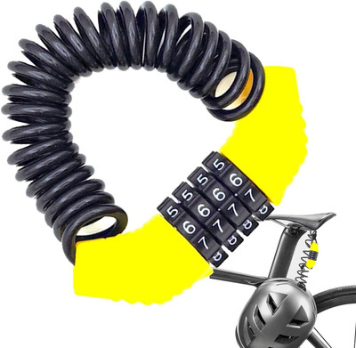 NSV Portable Combination Lock 4 Digit Password Multifunctional Bike Bicycle Cable Cycle Lock