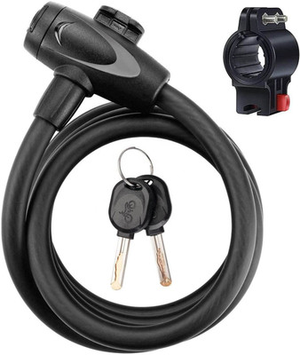 ShopiMoz Anti Theft Lock Computerizes 2 Keys Advance Cable Wire Lock with Mount Brackets Cycle Lock