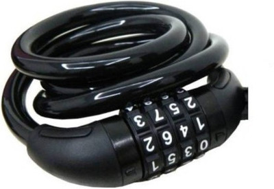 Hitman Spiral Combination Spiral Cycle Lock (Black, Painted Finish) Cycle Lock