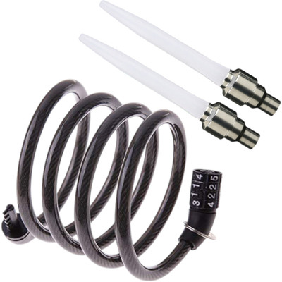 NSV Strong Number lock Cable Lock for Bike/Cycle, and Tyre Valve Light Cycle Lock