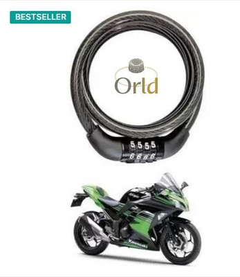 Orld Universal Number Chain Cable Bike/Bicycle Helmet Lock Cycle Lock 4 Digit Lock+ Cycle Lock