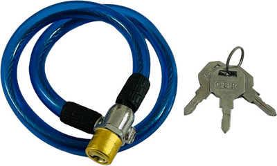 ShreNik Bicycle Lock for Bike Helmet Luggage Wire Cable Lock 3 Keys Color Blue Cycle Lock