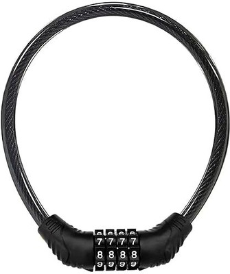 supreme enterprises Multipurpose Bicycle & Helmet Lock Cable Cycle Lock with Key Anti-Theft Security Cycle Lock