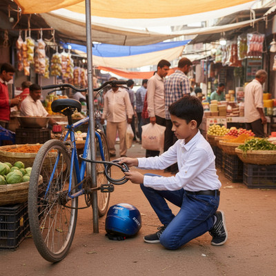 Orld Universal Number Chain Cable Bike/Bicycle Helmet Lock Cycle Lock 4 Digit Lock**- Cycle Lock