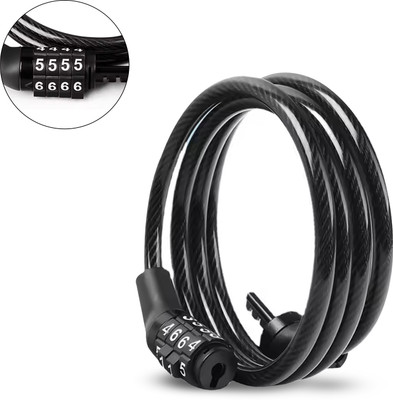 Robustt Bike Lock Cable with Complimentary Mounting Bracket, Cycle Lock (Pack of 1) Cycle Lock