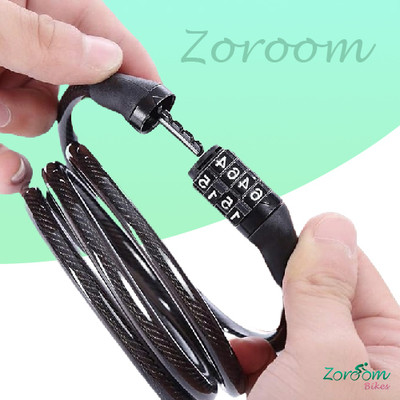 Zoroom Combination Cable 52 Lock for Cycle & Helmet Cycle Lock