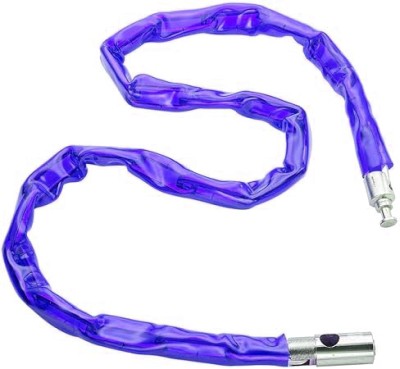 Nexshop ® Soft Plastic Wrapped Metal Chain Cable Safety Lock ( Multicolor ) Cycle Lock